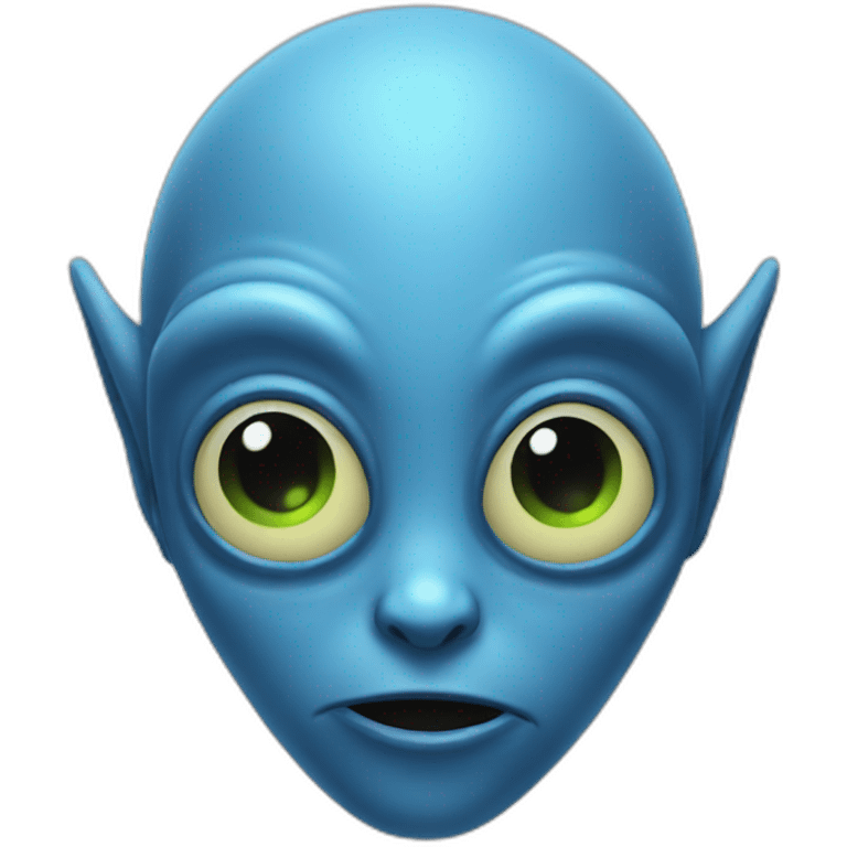 blue alien emoji