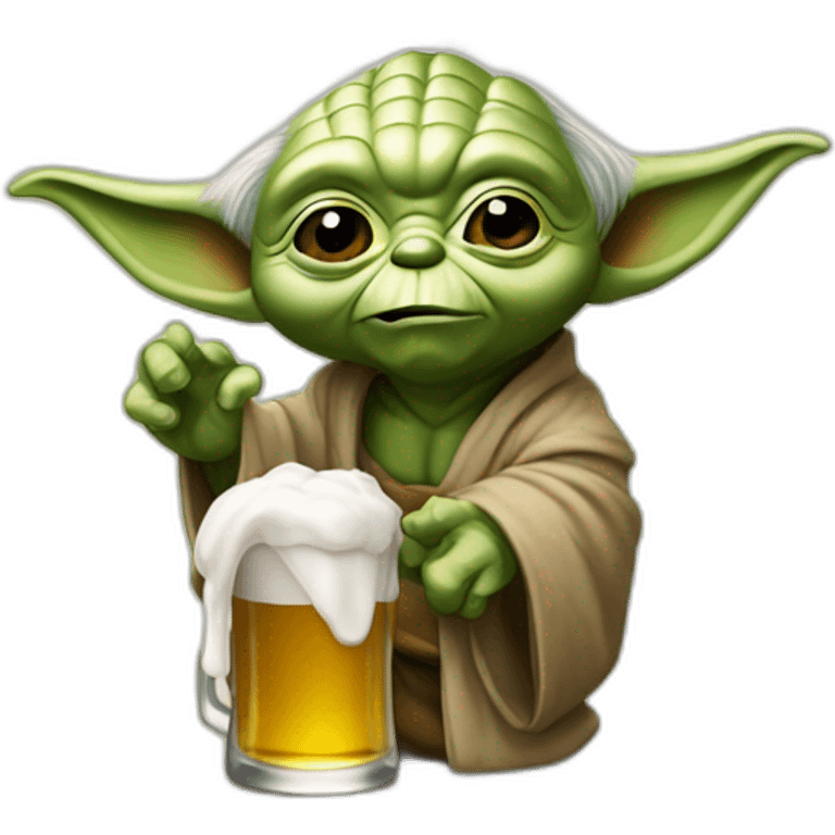 Yoda boit une bière  emoji