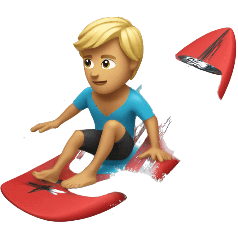 surfer on a red surfboard emoji