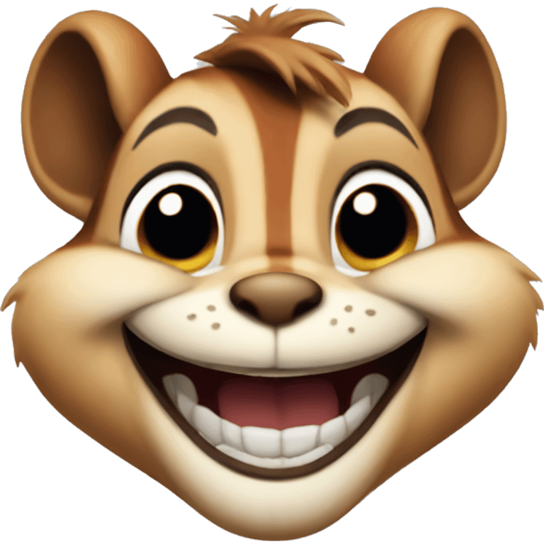 Chipmunk smiling like a clown emoji