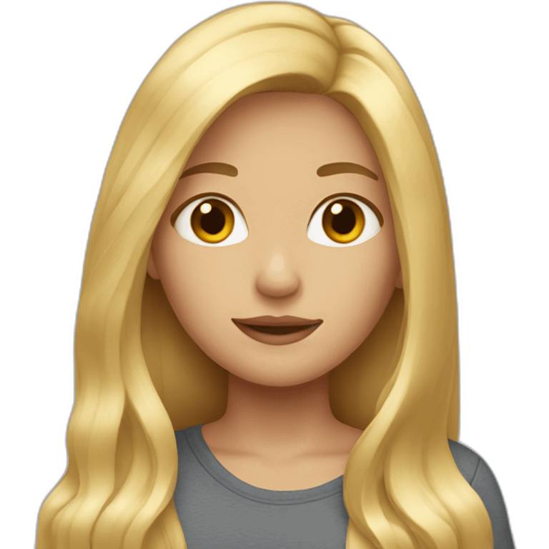 girl with long blonde hair emoji