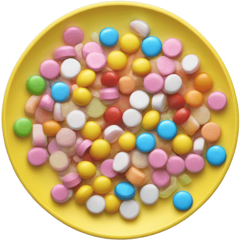 two plates of chewing gum emoji