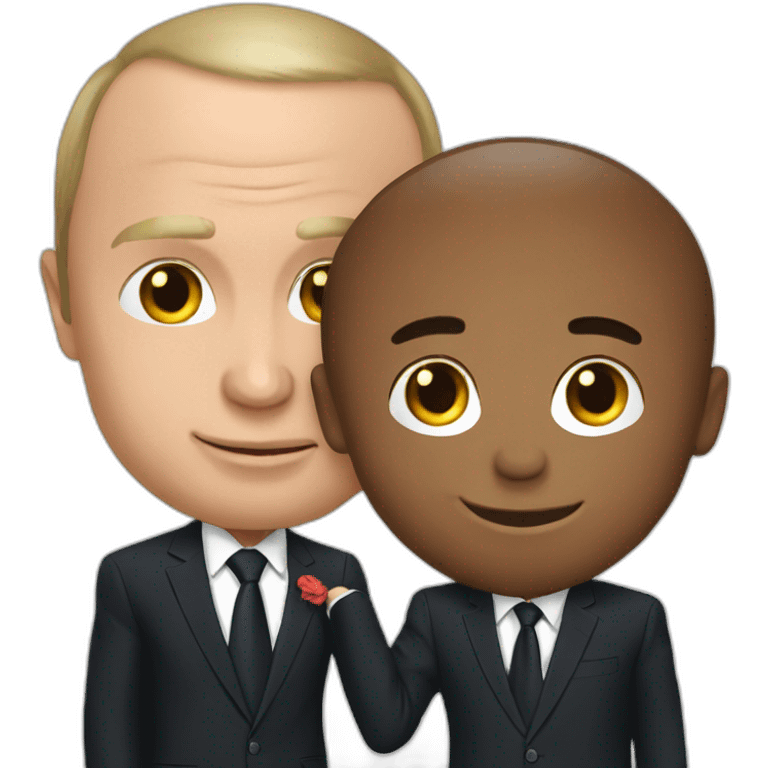 Putin in love with Macron emoji