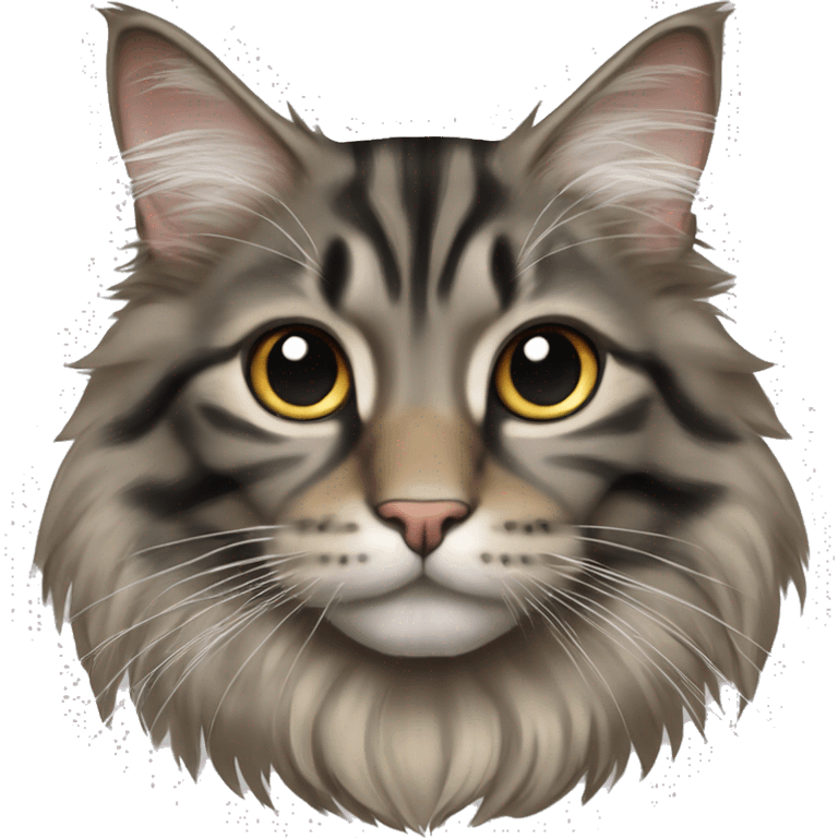 tan grey and black tabby maine coon emoji