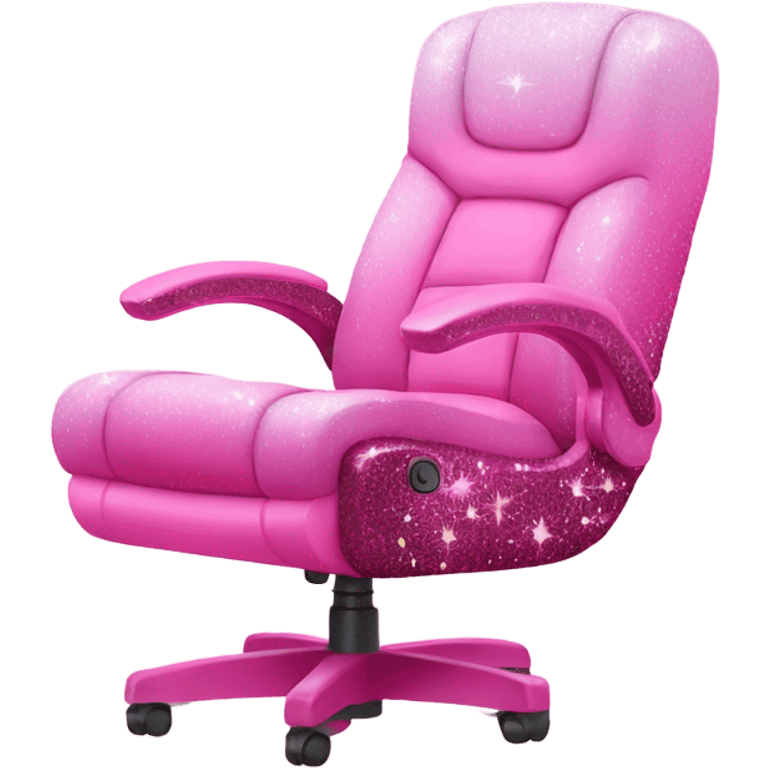 Pink ombre gaming chair with glitter  emoji