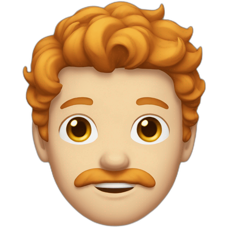 ginger moustache handsome 25 year old dark hair  emoji