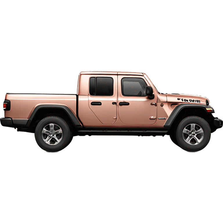 Realistic rose gold Jeep Gladiator truck. emoji