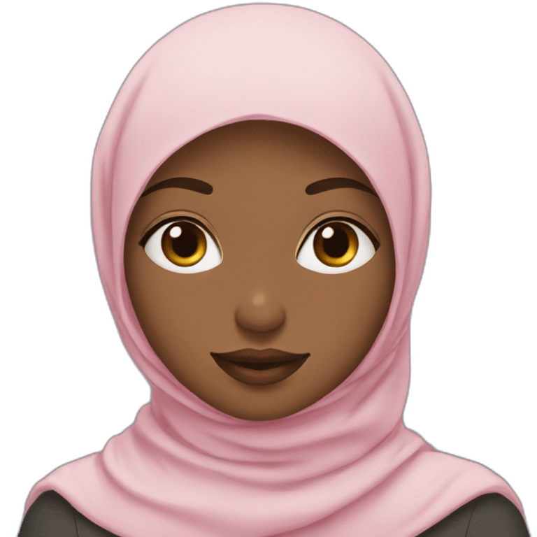 fille-hijab with hearts emoji