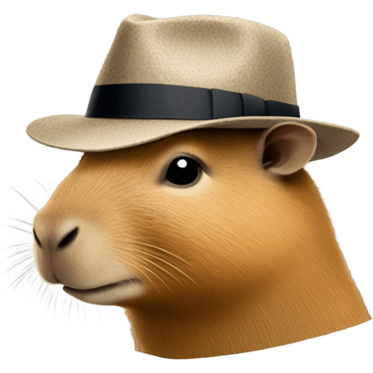 capybara head with fedora emoji