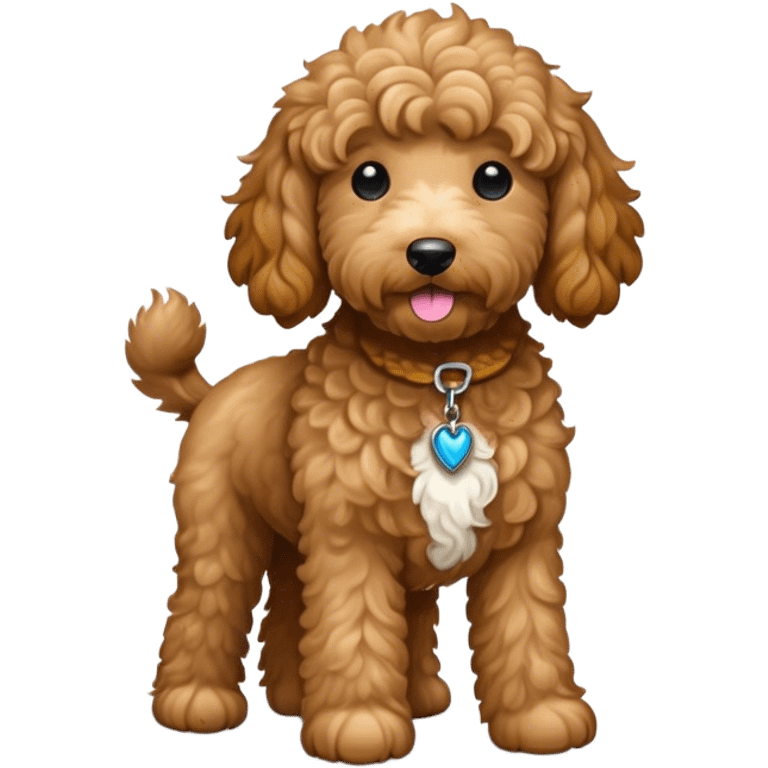 Goldendoodle with long hair emoji