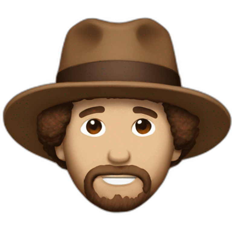 Bob Ross Brown Padres Hat emoji