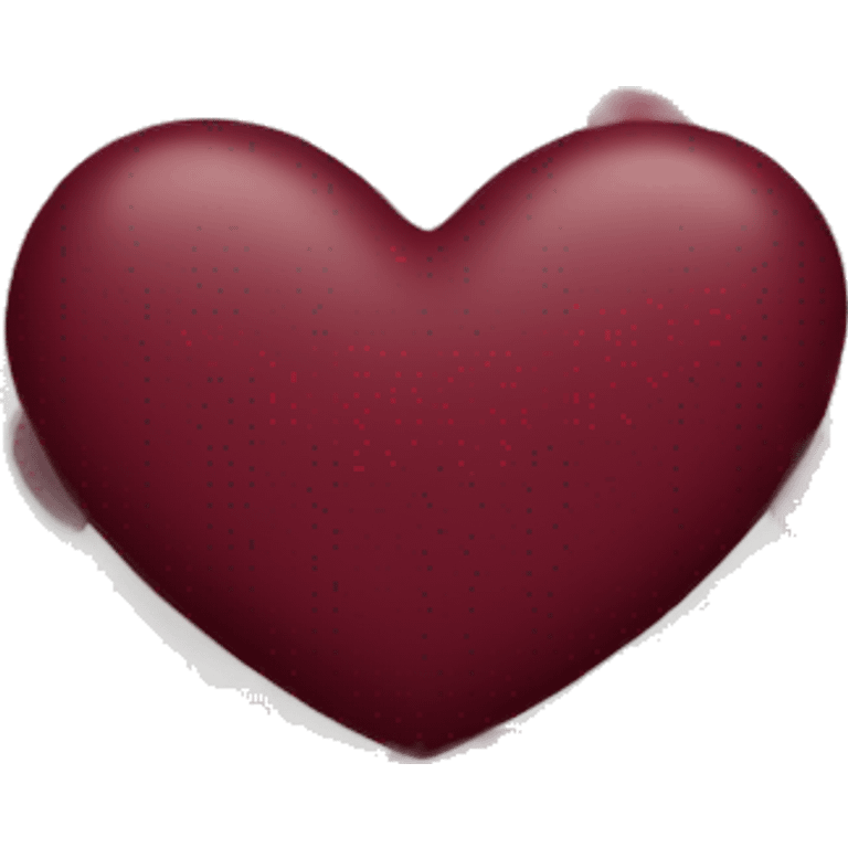 A burgundy colored heart emoji