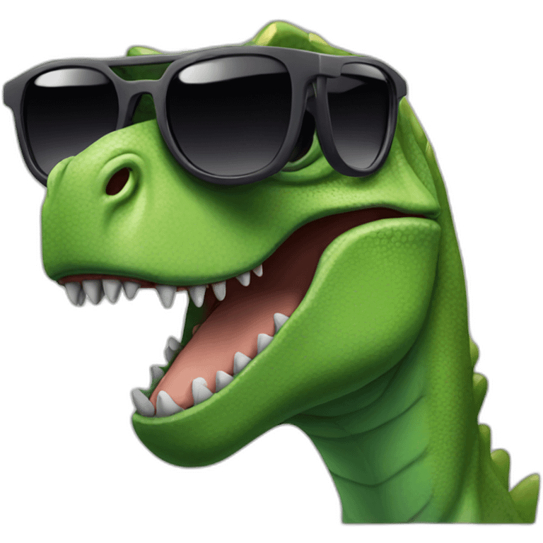 dinosaur with shades emoji