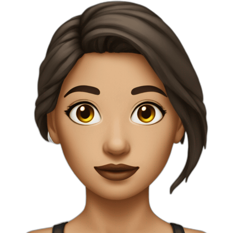 femme brune piercing nez emoji