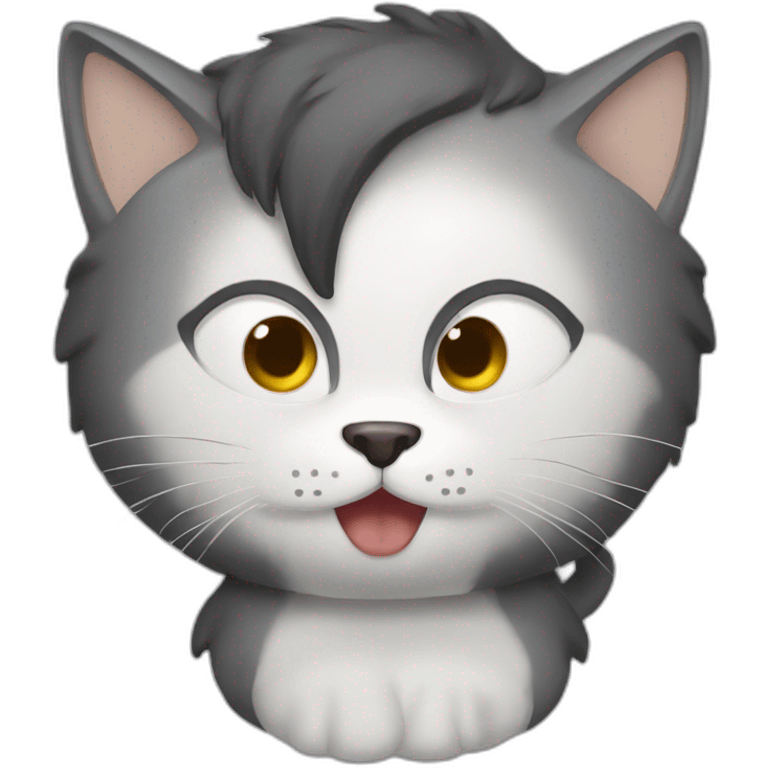 Gato con spm emoji