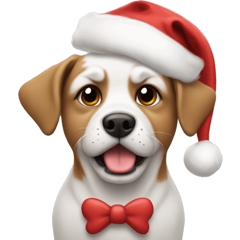 Dog with Santa hat  emoji