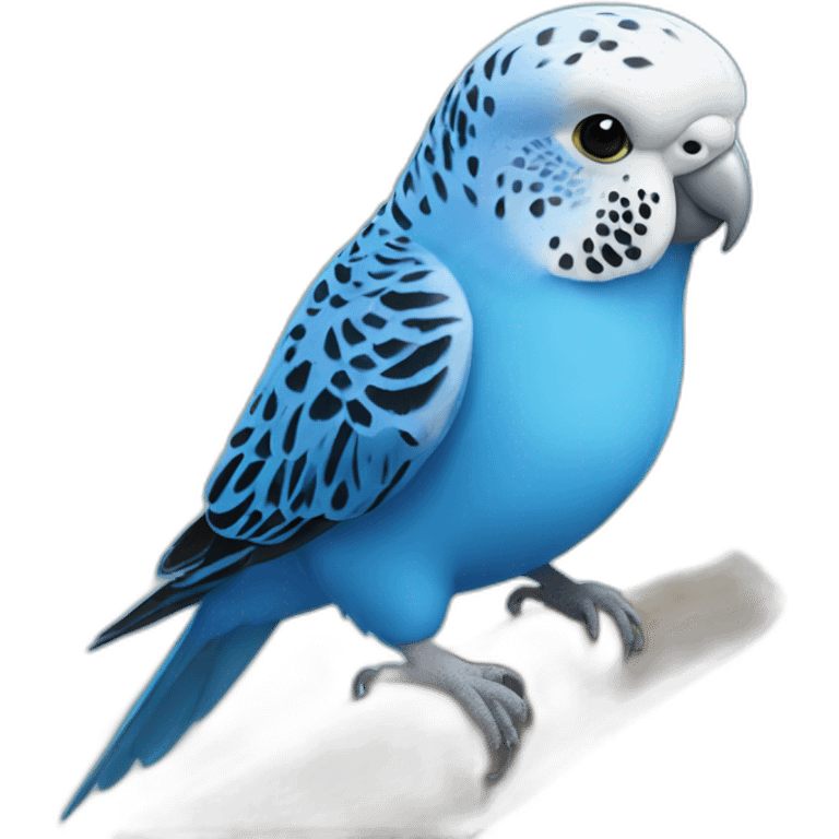 realistic blue budgie bird emoji