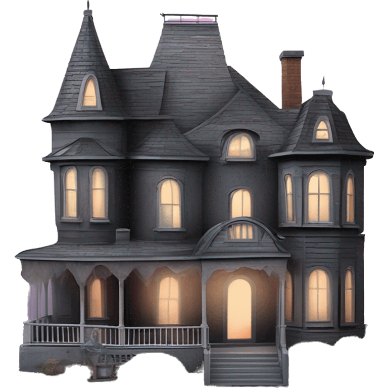 Barbie’s and Darth’s very dusty and old disturbing disgusting ghostly haunted horror dream house mansion with 7 gables and a wrap around porch  emoji