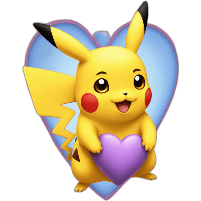 Pikachu hearts emoji