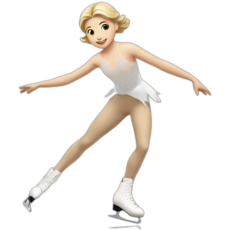 Biellmann figure skating emoji