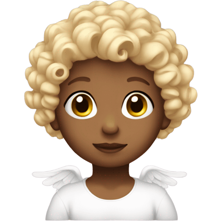 Cute baby Angel with blond curly hair  emoji