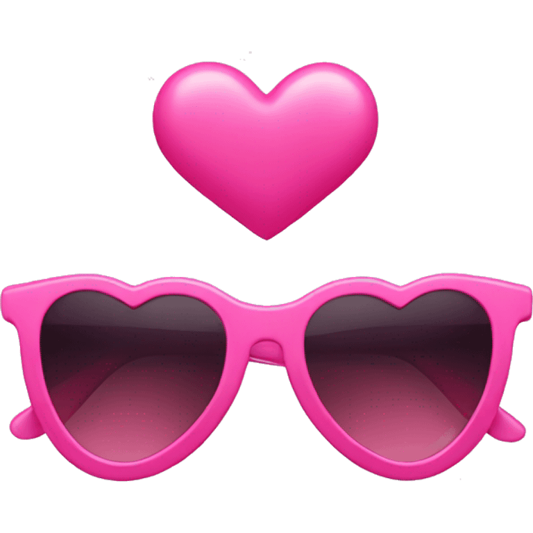 Pink heart sunglasses  emoji