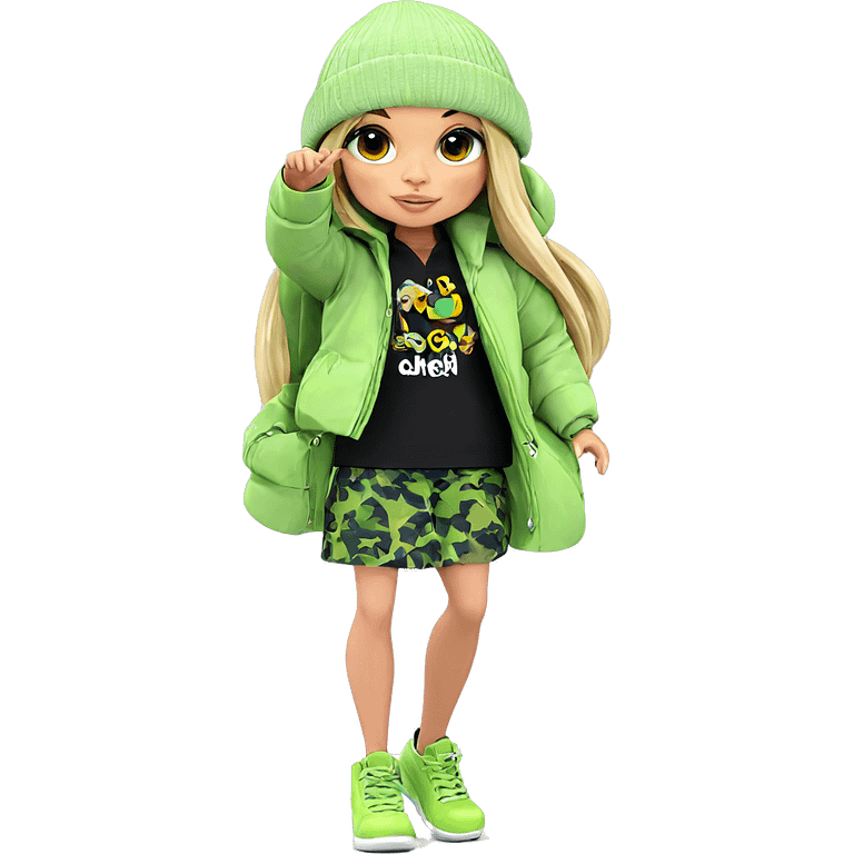 girl in beanie and jacket emoji