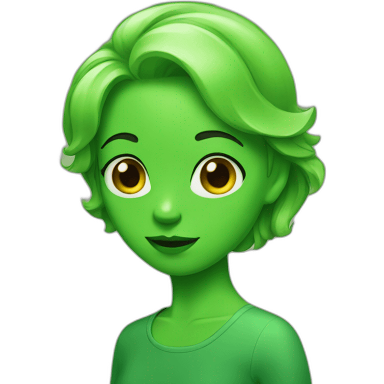 green girl emoji