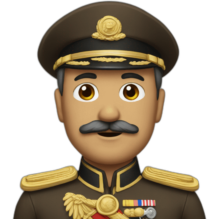 general with brown mustache emoji