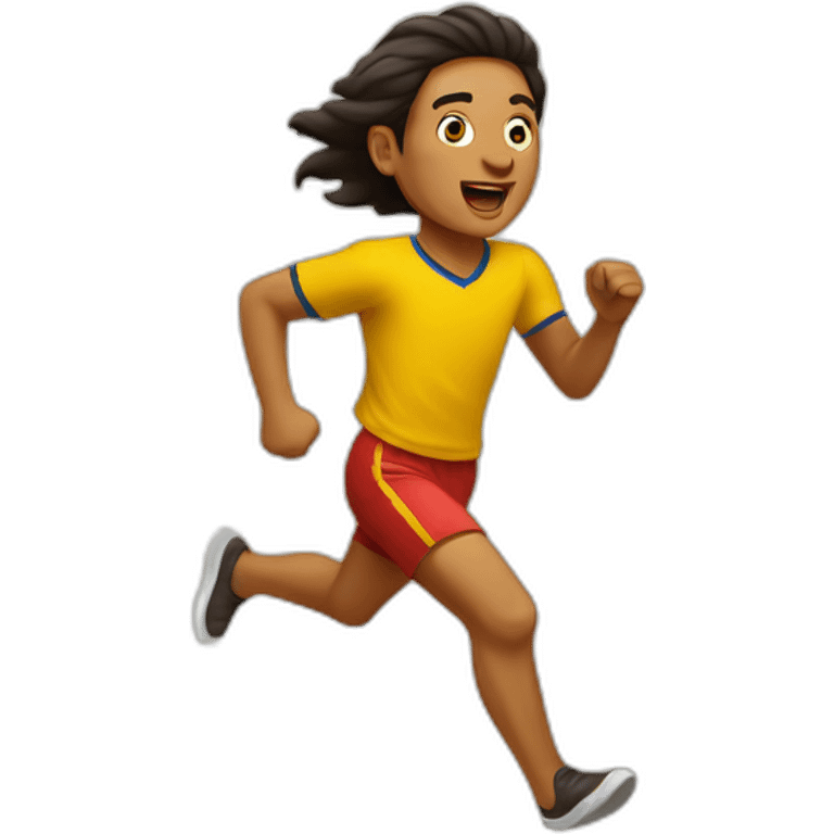 colombian guay running away from lions emoji