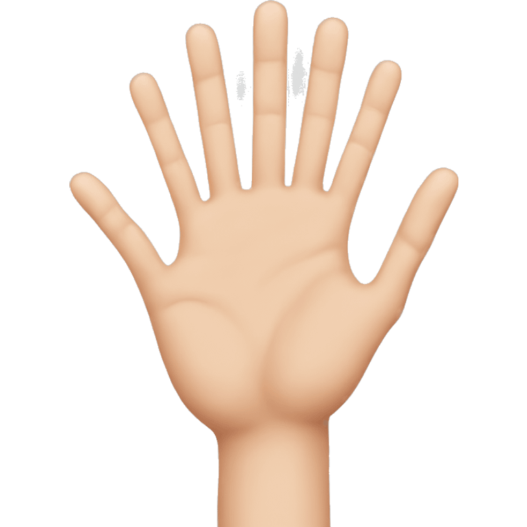 Hand with five fingers and manicure  emoji