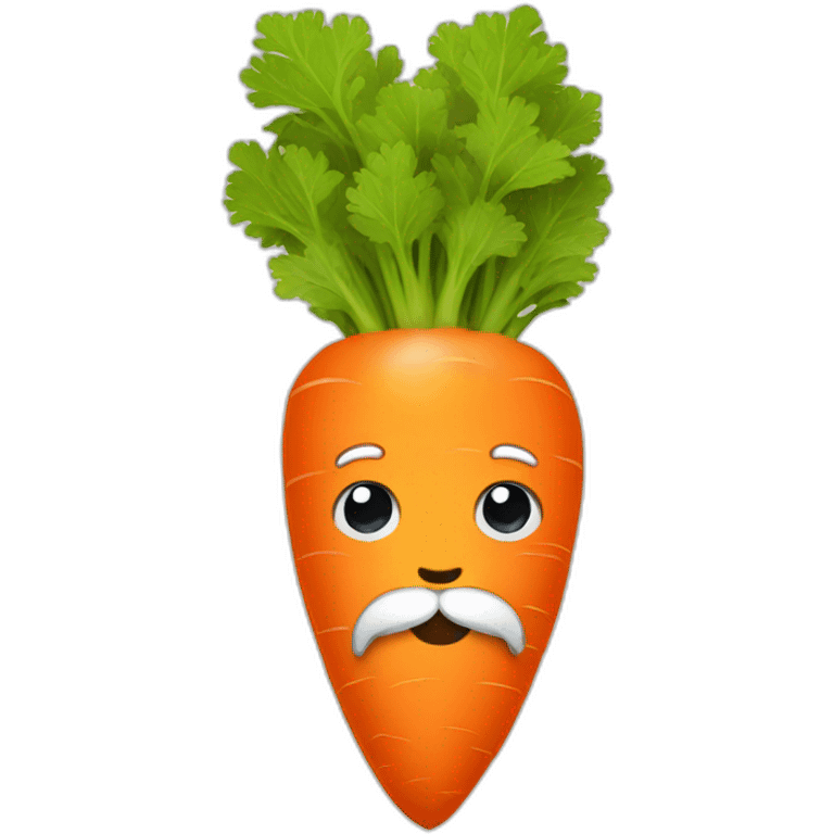 Carrot with a beard emoji