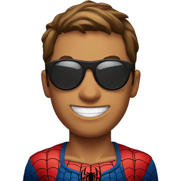 spiderman with sunglasses, circle emoji