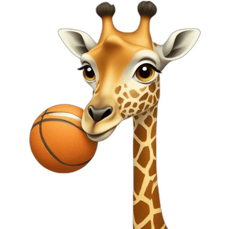 giraff eating a ball emoji