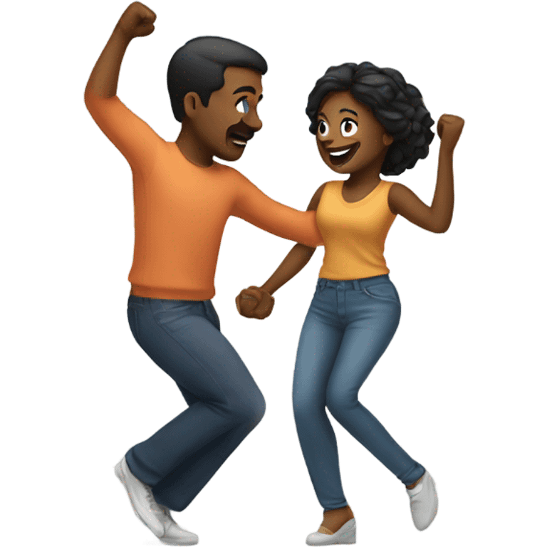 Couple dancing together  emoji