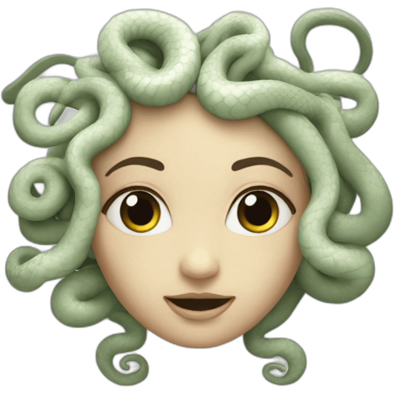 Medusa gorgona white snakes emoji