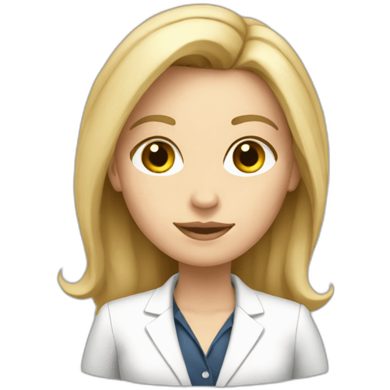 white girl in a pantsuit emoji