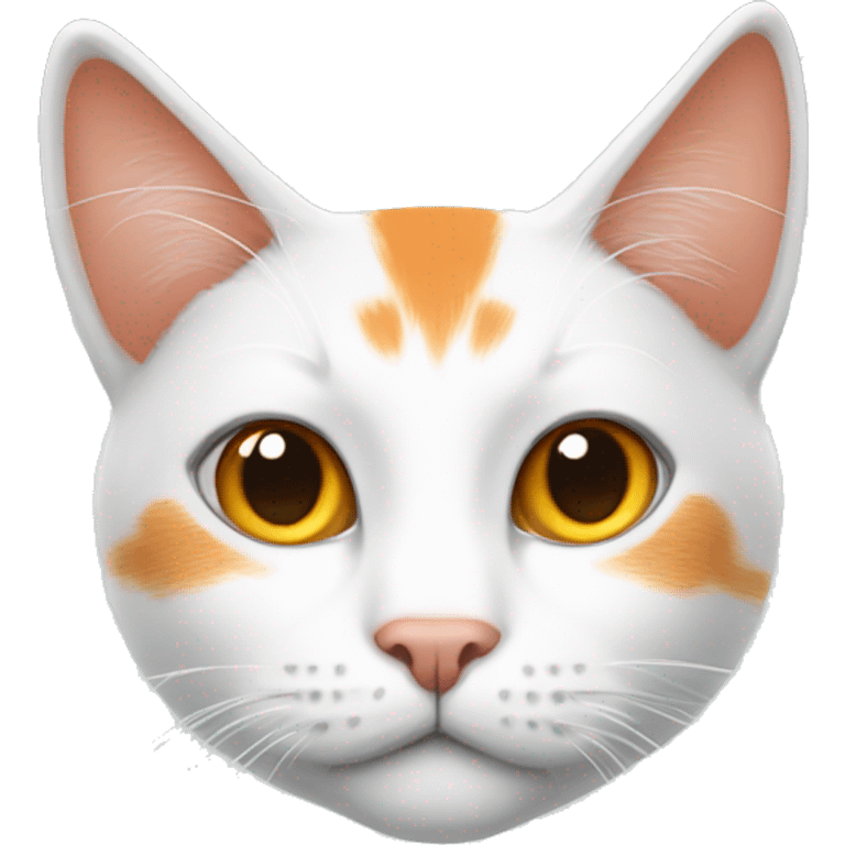 White and orange cat emoji