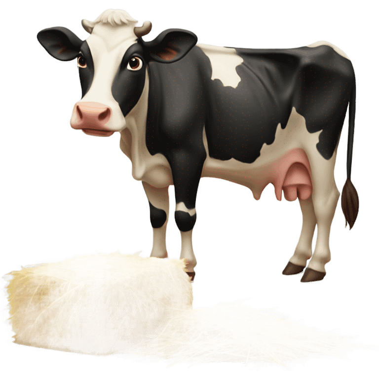 Cow eating hay  emoji