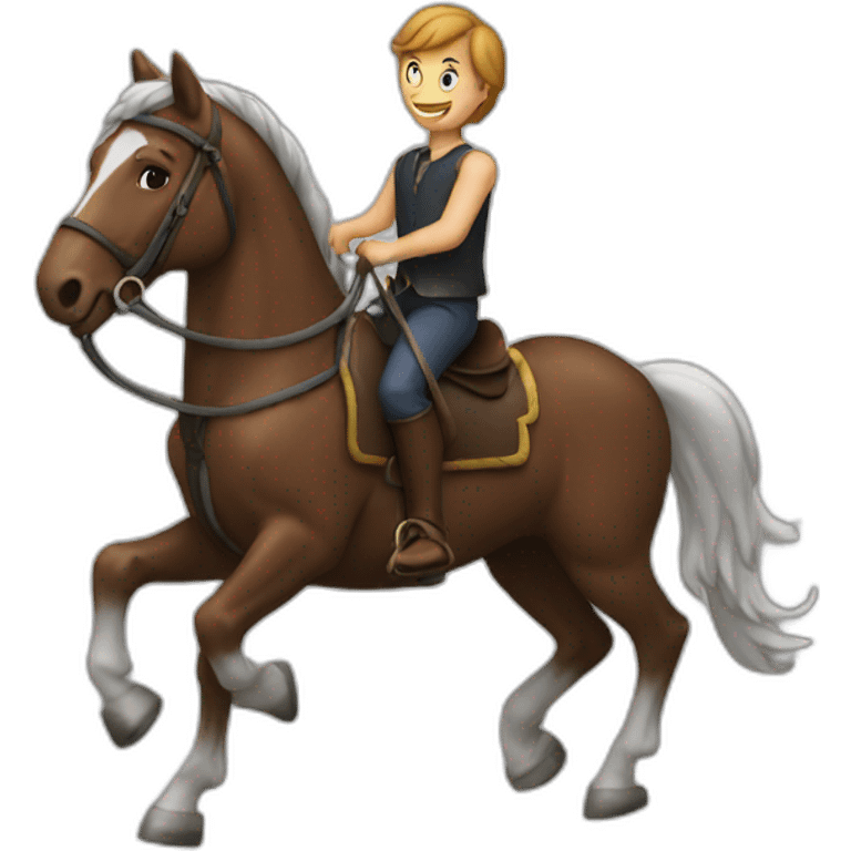 Peter 1 riding a horse emoji