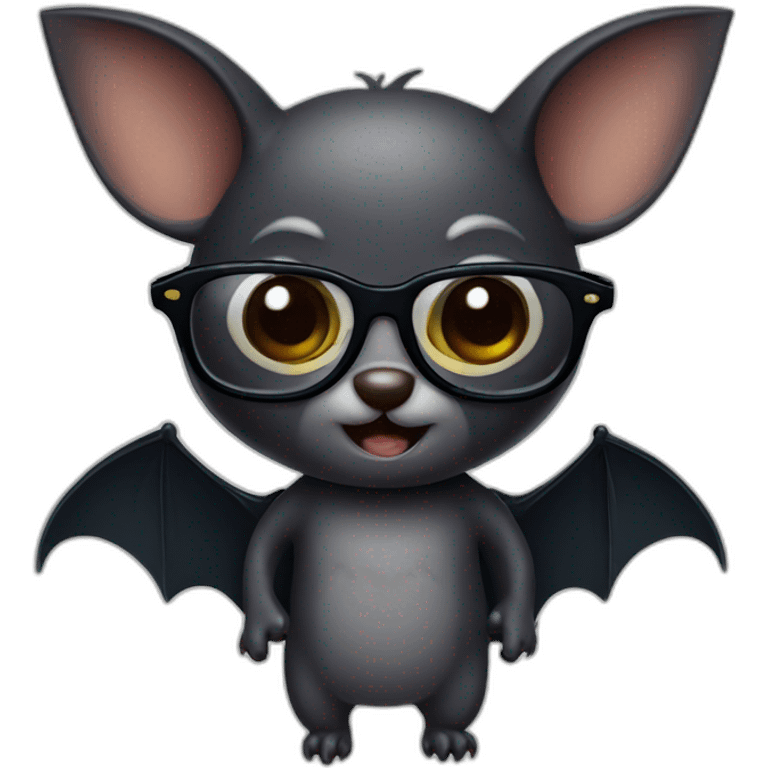 Bat wearing glasses emoji