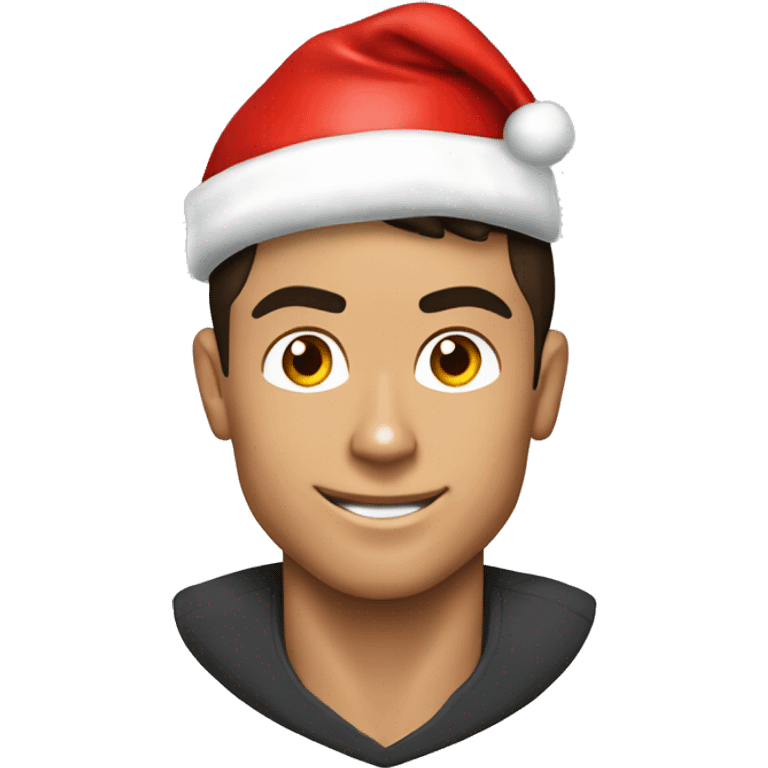 cristiano ronaldo with santa hat emoji