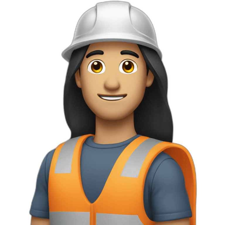 bodubuilder with long black hair and a cap emoji