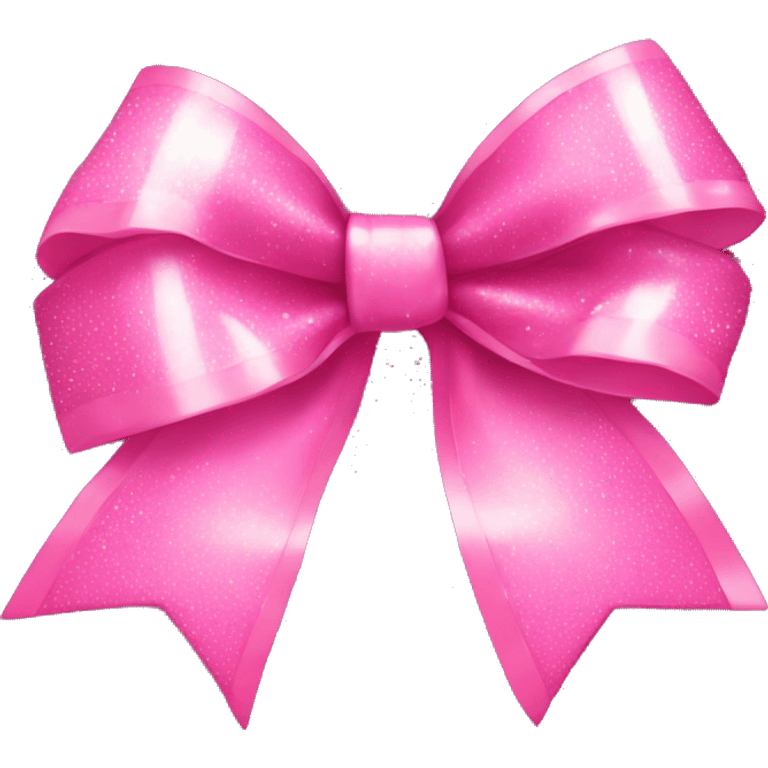 Pink sparkling bow  emoji