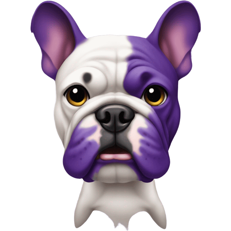 Purple bulldog emoji