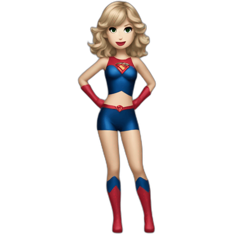 taylor swift wearing a superhero outfit full body emoji