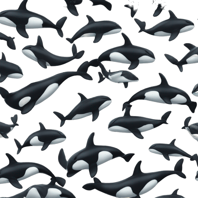 Killer whale in the ocean emoji