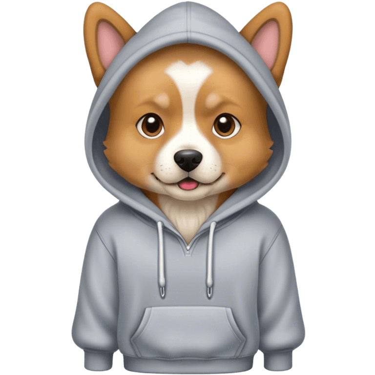 Dog wearing a hoodie emoji