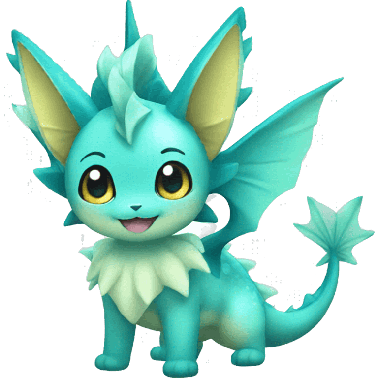 Kawaii Vaporeon full body emoji