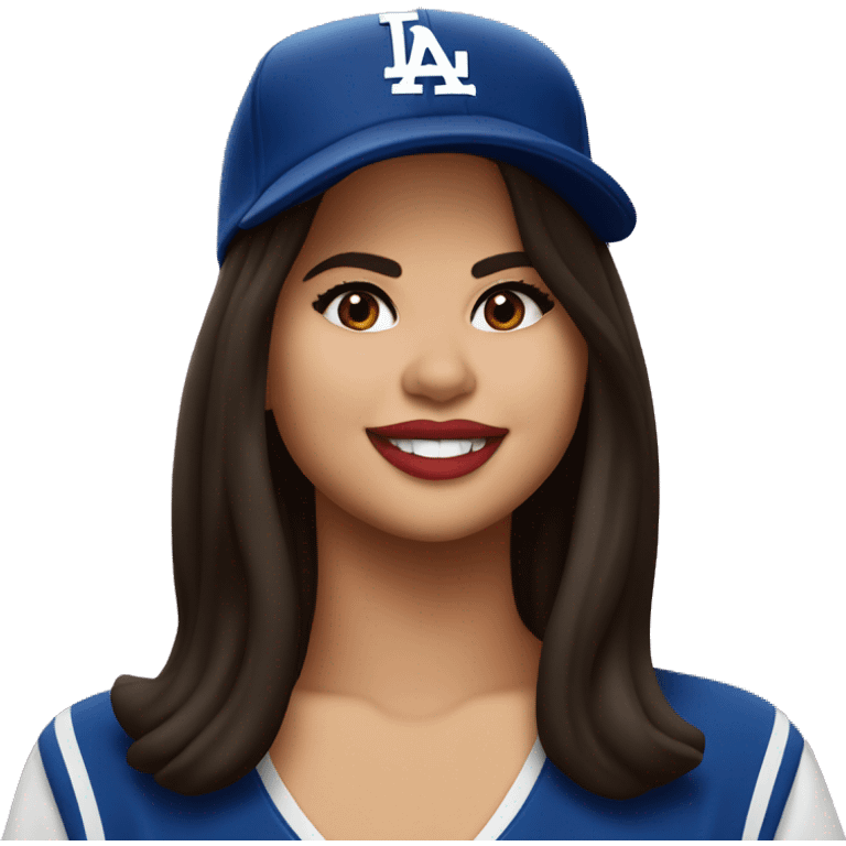 selena gomez with dodgers cap birthday  emoji